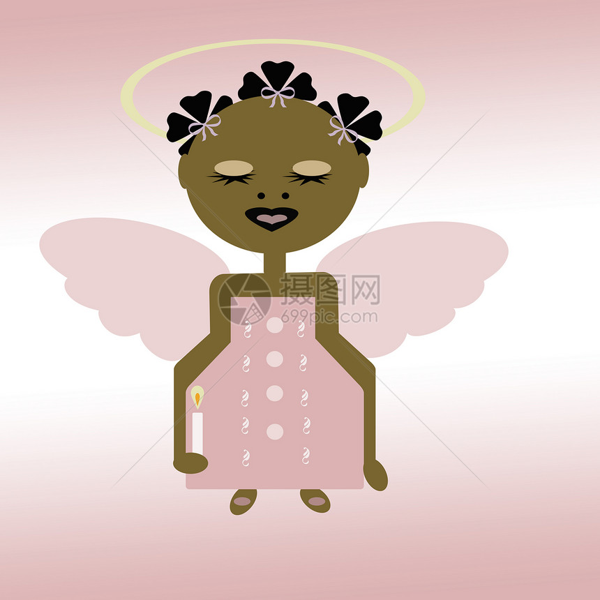 非洲天使蜡烛庆祝光环圣餐插图翅膀飞行礼物宗教婴儿图片