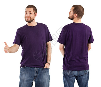 男子穿着白紫色衬衫装扮背景图片