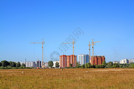 建造新住宅房建房加载天空财产蓝色技术生活建筑学场景设计师机械背景