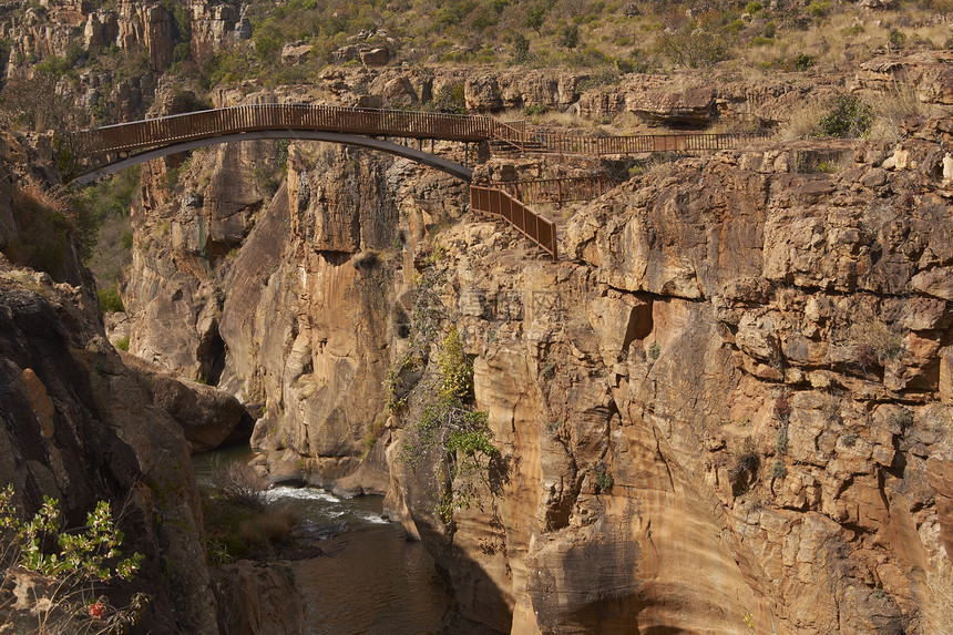 河峡谷坑洞峡谷运气游客岩石吸引力栏杆侵蚀小路图片