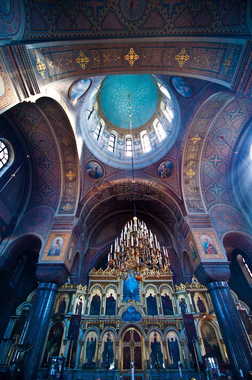 乌斯彭斯基大教堂教会地标建筑历史宗教金子图片