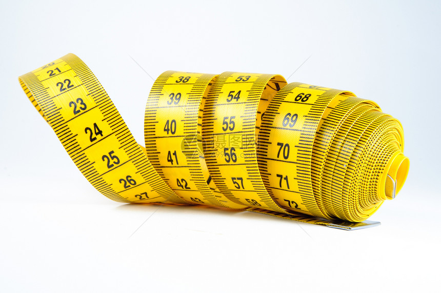 黄测量磁带统治者数字仪表螺旋宽度工具时尚卷尺裁缝公制图片