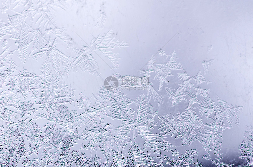 冰霜模式雾凇气候雪花水晶玻璃天气白色季节火花冻结图片