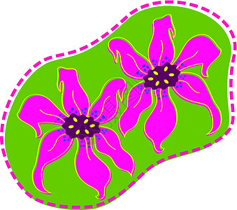抽象花朵计算机丝网问候夹子虚线植物群设计印刷剪贴簿图形背景图片
