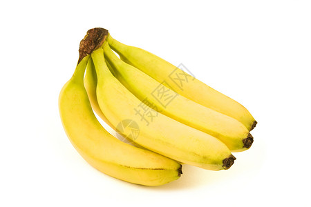 香蕉黄色水果芭蕉白色食物背景图片
