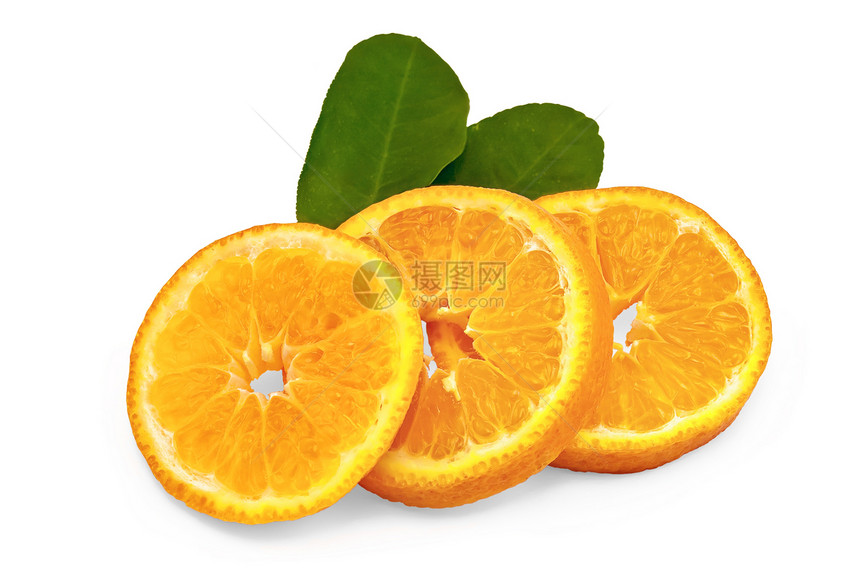 切片食物叶子生产绿色水平橙子美食白色早餐种子图片
