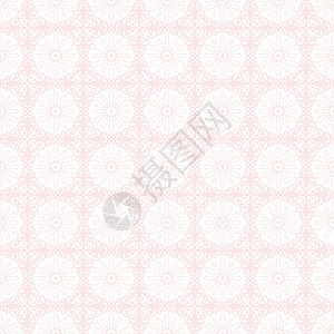 无缝花纹圆形美丽材料裙子织物白色粉色风格墙纸装饰背景图片