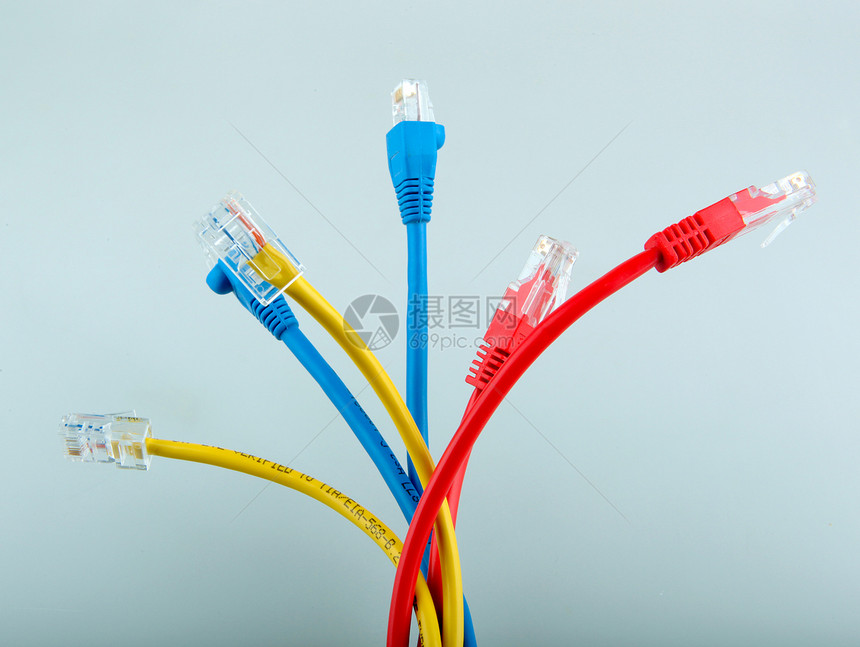 以太网网络电缆网线电话团体路由器鼠标有线电视金属局域网力量彩色图片