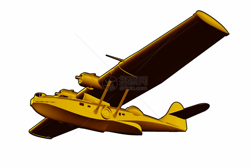 Catalina 飞船海平面飞行插图飞艇航班空军飞机艺术品水上飞机轰炸机图片