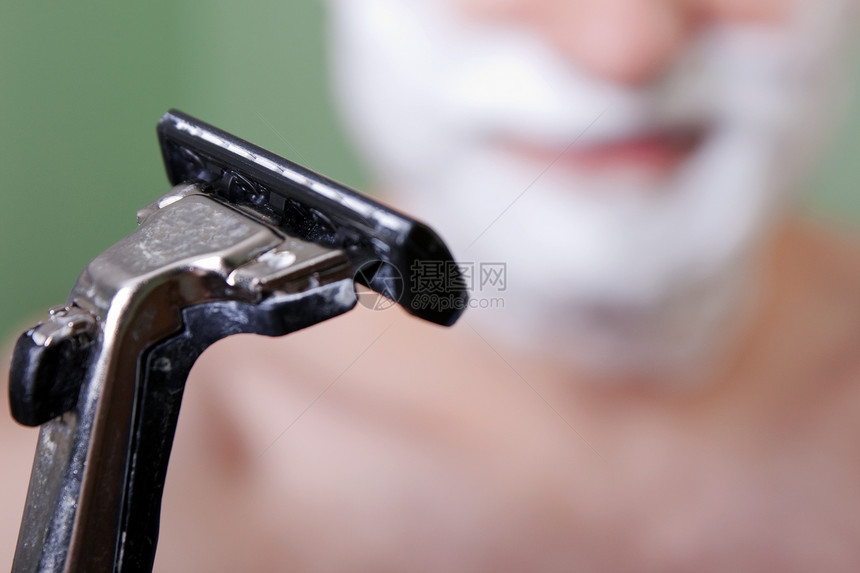 剃刮眼睛工作刀刃金属发型保健奶油刮胡子男人身体图片