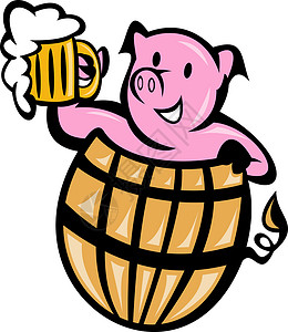 猪猪肉加啤酒杯高清图片