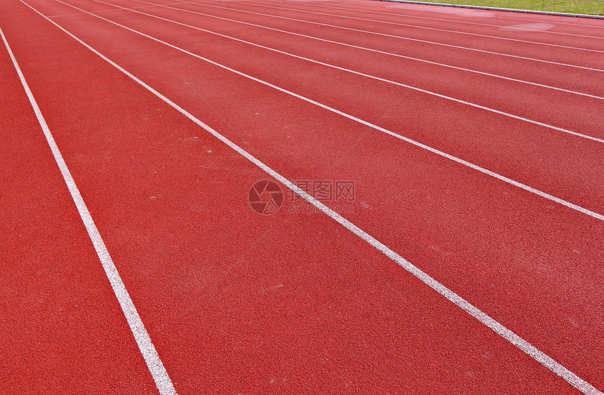 运行轨道体育场短跑车道红色塑料场地地面运动员橡皮竞赛图片