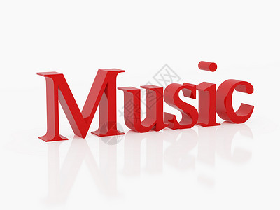 音乐白色插图标识视频渲染红色背景图片