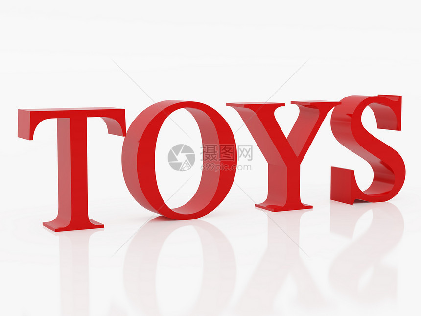 玩具渲染标识插图白色红色图片