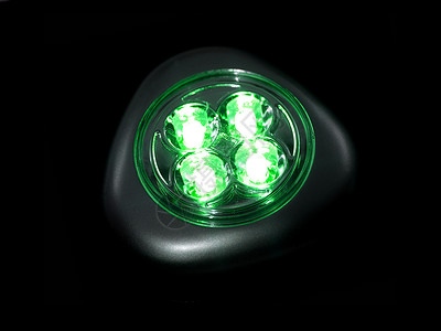 LED 灯光电气发射排放照明反射活力白色力量技术绿色背景图片