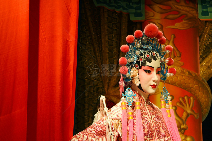 广东歌剧木偶戏剧节日传统服饰展示女士化妆品文化唱歌剧院图片