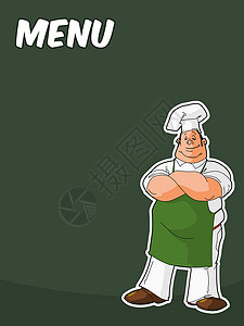 厨师展示菜品配厨师或厨师的黑板设计图片