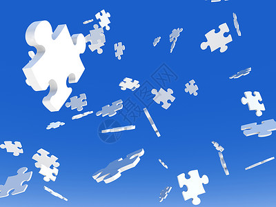 坠落谜题碎片战略拼图天空下雨蓝色玩具拆卸配件解决方案背景图片