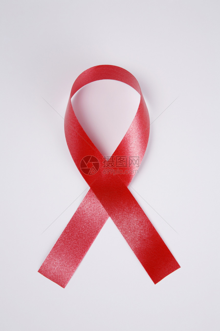 红色丝带慈善事业工作警觉救济性别意识疾病白色性病问题图片