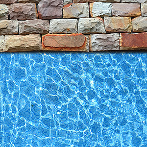 游泳池下砖块现代石头池背景背景