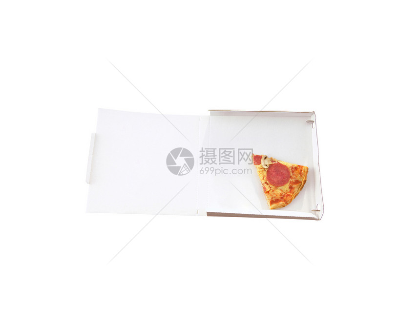 披萨在外卖盒里切片图片