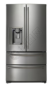 现代冰箱冷却器厨具清凉地面家庭厨房白色背景图片