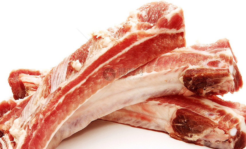 Raw 羔羊肉肋骨羊肉红色图片