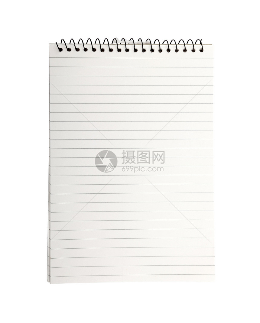 白色背面隔离带空条纹页的 Binder 便记本图片