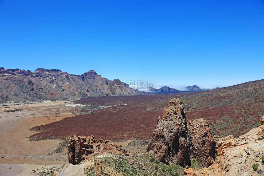 瓦洛卡尼沙漠景观 国家公园El Teide Tenerife Can图片