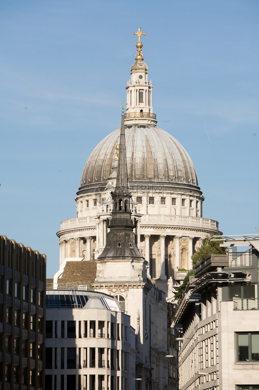 伦敦建筑蓝色历史性风景大教堂历史教堂纪念碑游客地标首都图片