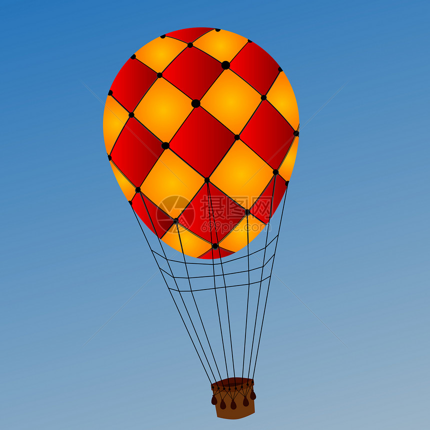 热空气气球自由乐趣空气飞艇地平线蓝色竞赛篮子娱乐运输图片