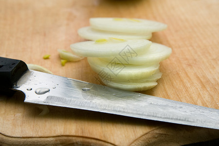 刀和洋葱食欲菜板沙拉维生素厨房烹饪背景图片