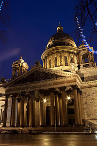 圣彼得堡圣艾萨克大教堂的一部分背景图片