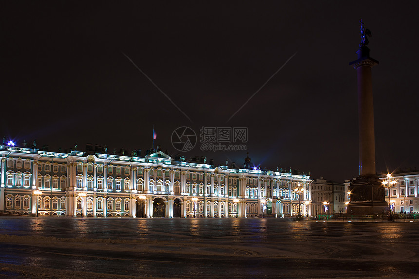俄罗斯 冬季宫和亚历山大列(俄罗斯)图片