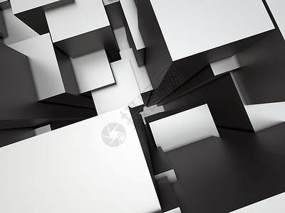 3 d 抽象建筑背景艺术插图立方体建筑学商业曲线黑色公司白色艺术品背景图片