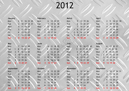 2012日历钻石时间金属工业几个月瓦楞灰色高清图片