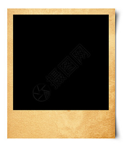 褐色中国风框架旧纸上孤立的空白照片背景