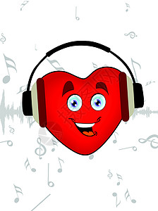 红尘情歌剪接时用耳机播放心脏听音乐的插图插画