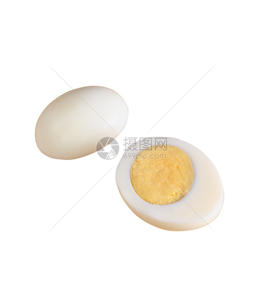 孤立的贝壳煮蛋图片