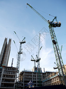 起重机家园建筑工地金属机器工人商业财产建筑学城市进步工程脚手架背景