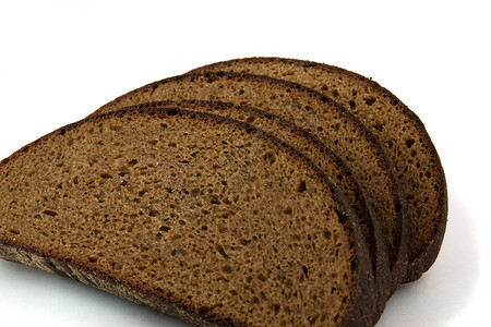 黑麦面包黑色粮食小吃早餐小麦白色面包食物指挥棒背景图片