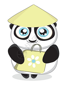 卡通熊猫动物园玩具衬套儿童眼睛帽子眼神艺术高清图片