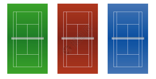 网球法院游戏程式化场地运动白色概念法庭插图地面背景图片
