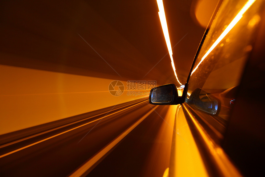 夜驾车线条城市玻璃街道镜子车辆汽车运输运动速度图片