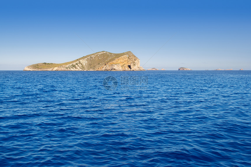 伊比萨埃斯帕托岛晴天观光小岛太阳石头假期胰岛波浪海滩旅行图片