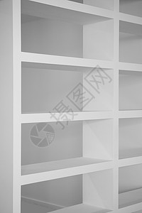 首页小图标以空白空架中的白色空首页盒子艺术品立方体组织架子推介会天花板贮存办公室建筑背景