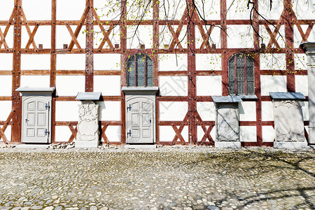 波兰西里西亚贾沃尔的木制教堂景点外观历史建筑学木结构位置世界遗产结构历史性教会背景图片
