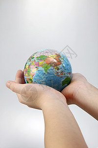 世界掌握在手中人类绿色责任摄影对象纯色业务行星背景全球背景图片