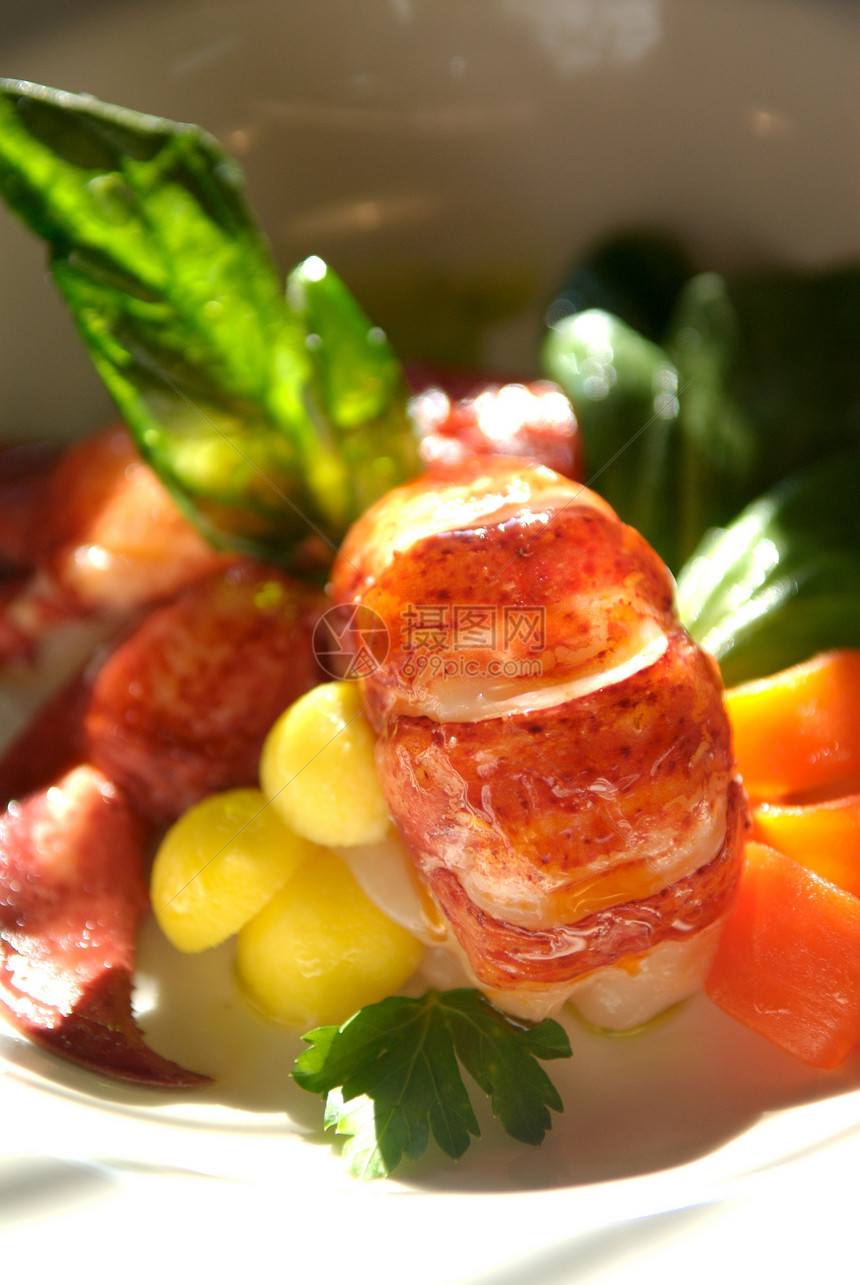 龙虾晚餐海洋用餐餐厅起动机蔬菜食物菠菜美食情调饮食图片