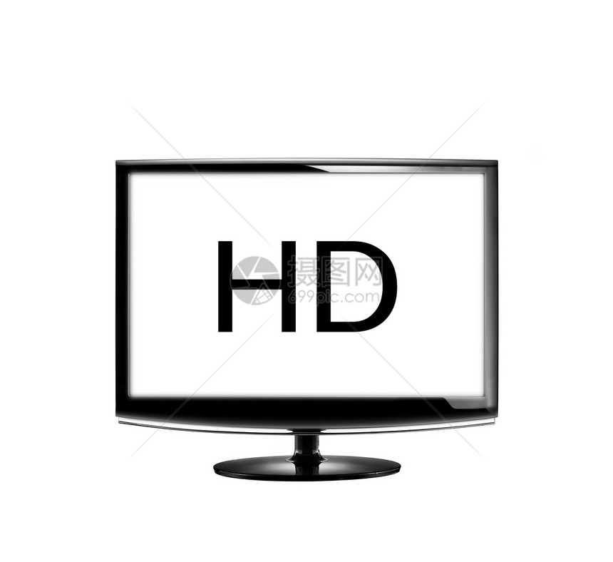 高定义 lcd TV白色框架液体电影液晶娱乐晶体管屏幕电子监视器图片